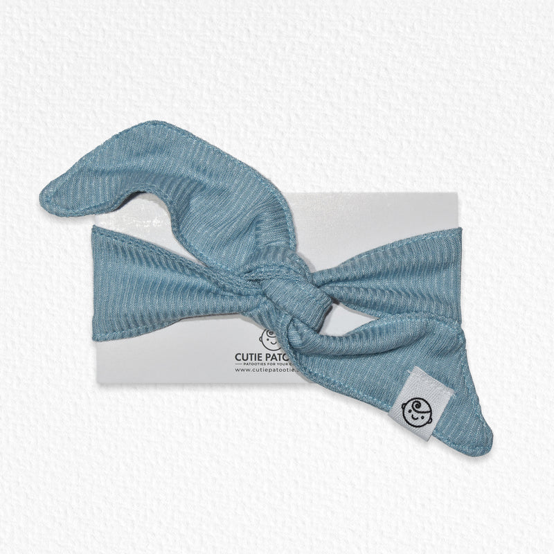 Ribbed Cotton Headband Baby Blue