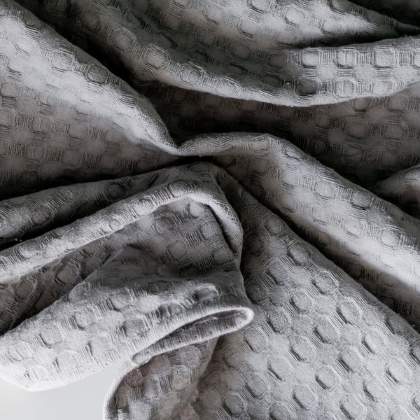 Cotton Waffle Blanket Grey