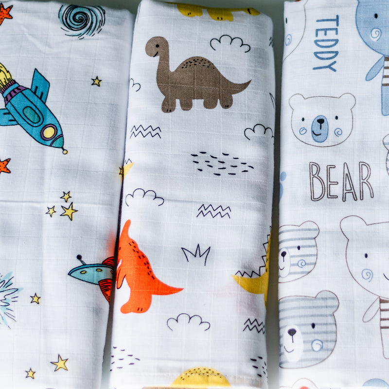 Dino Muslin Swaddle