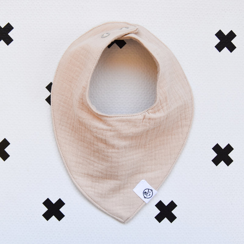 Beige Muslin Bandana Bib