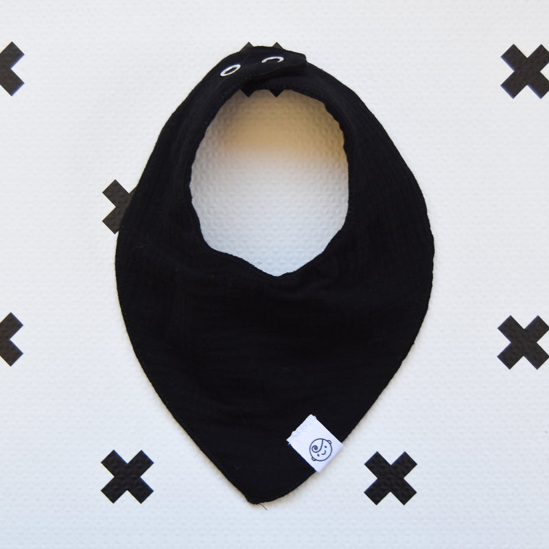 Black Muslin Bandana Bib