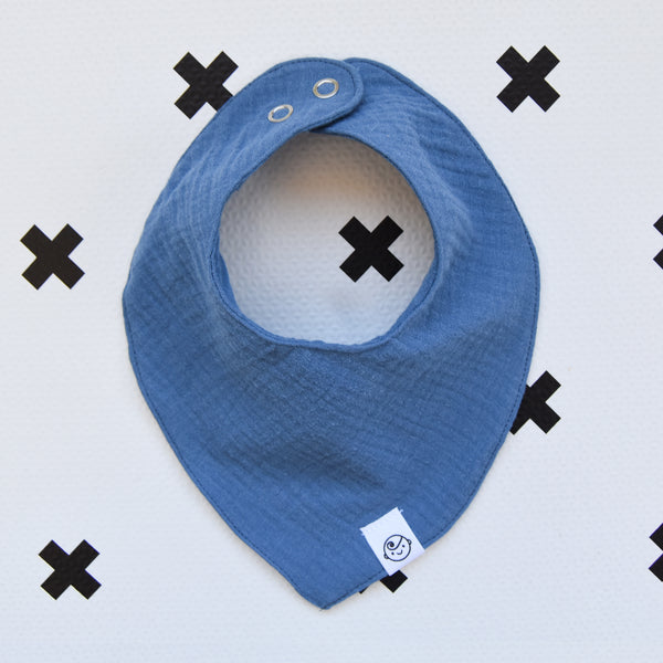 Blue Muslin Bandana Bib