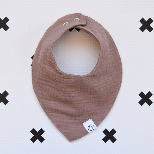 Brown Muslin Bandana Bib