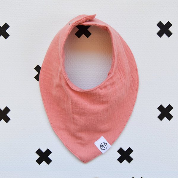 Coral Muslin Bandana Bib