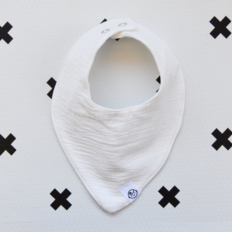 Ivory Muslin Bandana Bib