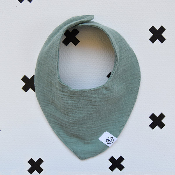 Sage Muslin Bandana Bib