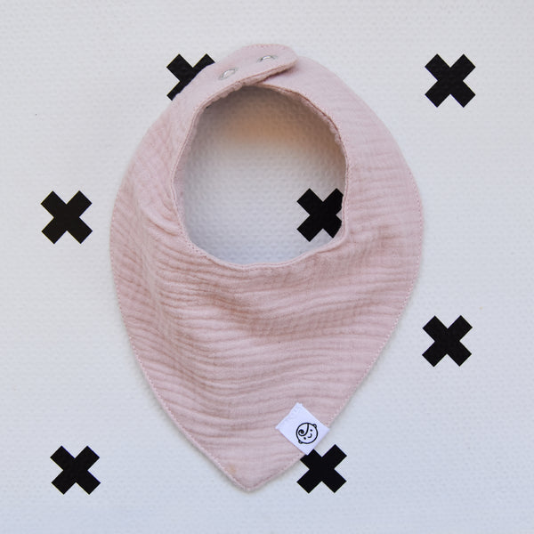 Seashell Pink Muslin Bandana Bib