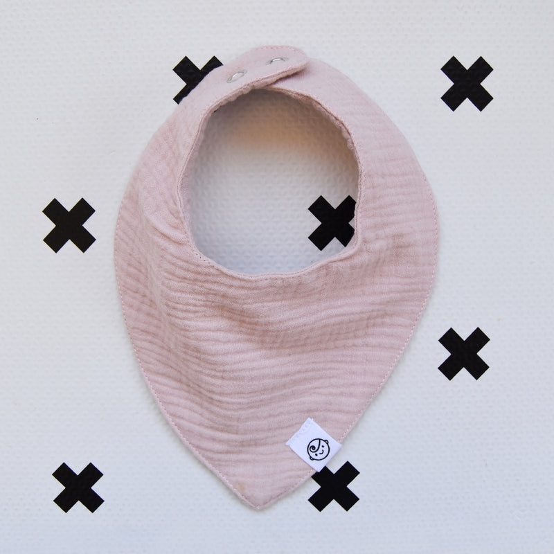 Seashell Pink Muslin Bandana Bib