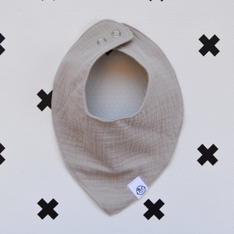 Stone Muslin Bandana Bib