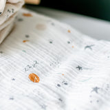 Sleepy Space White Muslin Swaddle